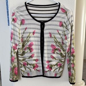 Floral Striped Women's Sweater